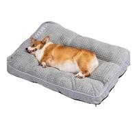 ADUODAO Matelas D’Intérieur Lavable, pour Chiens de Petite, Moyenne et Grande Taille, Coussin Chiens, Fond Antidérapant, Super Doux Animaux Matelas De Couchage (80 * 64 * 18cm,Gris)