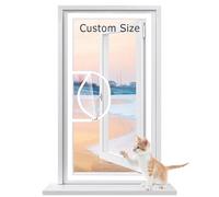 ADUODAO Moustiquaire de fenêtre de taille personnalisée, protection de fenêtre de balcon pour chat, protection autocollante pour chat, animaux domestiques et empêche les insectes d'entrer