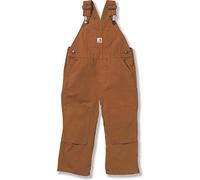 Carhartt Washed Bib Overalls Carhartt Brown 12 MO -Kids