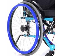 ADUUTPPD Housse De Fauteuil Roulant De Sport pour Roue Arrière, Housse De Fauteuil Roulant De Sport pour Couverture Antidérapante De Poussée De Main Résistante À l'usure,Bleu,24in