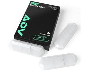 ADV Tennis Lot de 3 amortisseurs de Vibrations ultimes pour Raquette et Cordes - Qualité supérieure, Durable et 100% fiable - Technologie des matériaux en polysilicone