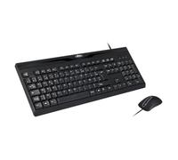 Suza Advance Starter WIRED COMBO - Ensemble clavier et souris - USB - AZERTY - Français - noir
