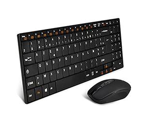 Advance - CLS-SLIM-BK - Wireless Combo Kit Clavier et Souris sans fil - azerty - Noir