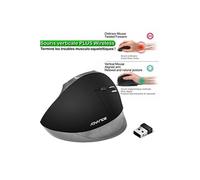 Advance Ergonomic Vertical Plus - Souris verticale - pour droitiers - optique - 6 boutons - sans fil - 2.4 GHz - récepteur sans fil USB - gris, noir