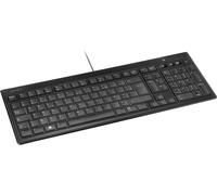 Advance Fit - Clavier Filaire Ultra Plat AZERTY, Design Compact avec Touches Réactives et Silencieuses, Câble USB 2.0, Fonctionnalités Multimédia, 30° d'Inclinaison Ergonomique (K72357FR)