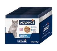 Advance Nourriture Humide pour Chats Adultes stérilisés à la Dinde 13 Flowpacks de 4 x 85 g