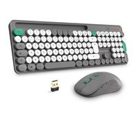 Advance Pep's Wireless - Kit clavier et souris sans fil USB AZERTY, RF 2,4 GHz, Souris Optique 1600 DPI, Support Smartphone Intégré - Gris