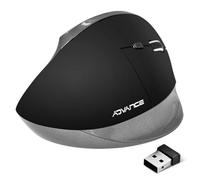 ADVANCE SOURIS SANS FIL BUREAUTIQUE ERGONOMIQUE VERTICAL PLUS BLACK / 6 BOUTONS / 2400 Dpi / CAPTEUR OPTIQUE
