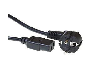 Advanced Cable Technology 230V Connection Cable schuko Male (Angled) - C13 Black 2.5 m 2.5m Noir câble électrique - Cables électriques (2,5 m, Mâle/Femelle, Noir)