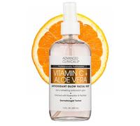 Advanced Clinicals Brume de visage à la vitamine C W/acide ferulic & eau de rose, spray anti-oxydant pour le visage, rafraîchissement de la peau, hydratant et hydratant instantané, grand 8 oz