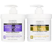 Advanced Clinicals - Crème au rétinol + lotion à l'acide hyaluronique pour le visage et le corps - Crèmes anti-âge pour peaux sèches