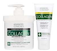 Advanced Clinicals - Crème hydratante et crème visage au beurre de collagène pour le corps | Lotion au collagène Dry Skin Rescue | Skin Tighte