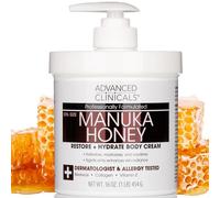 Advanced Clinicals Manuka Crème au miel pour peaux extrêmement sèches et vieillissantes pour le visage, le cou, les mains et le corps - Taille Spa 473 ml