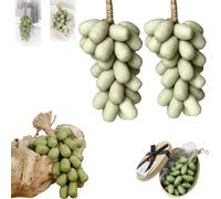 Advanced Handmade Soap, Handmade Face & Body Bath Grapes Bunch Soaps for Shower Unique and Novel Gift And Fresh Air (2Pcs-Green)