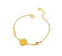Advanced Ins Zhou Family Daisy Bracelet frais, doux, polyvalent tournesol fin pour femme, taille unique, Agate