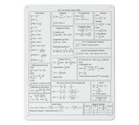 Advanced Math Reference Aluminum Sign 12x8 Inch | Easy metal poster for math library quiet study corner