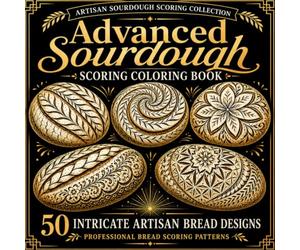 Advanced Sourdough Scoring Coloring Book: Intricate Artisan Bread Designs for Adults Featuring Professional Scoring Patterns, Decorative Loaves, Baking Art, and Relaxing Creative Coloring