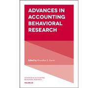 Advances In Accounting Behavioral Resear Karim E Khondkar, (Auteur)