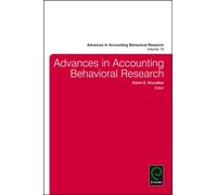 Advances in Accounting Behavioral Research Karim E Khondkar, (Auteur)