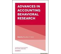 Advances In Accounting Behavioral Resear Karim E Khondkar, (Auteur)