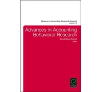 Advances in Accounting Behavioral Research Donna Bobek Schmitt (Auteur)