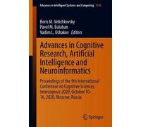 Advances In Cognitive Research, Artificial Intelligence And Neuroinformatics