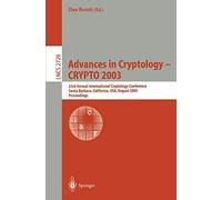 Advances In Cryptologie - Crypto 2003