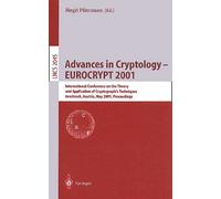 Advances In Cryptology Eurocrypt 2001 - International Conference On The Theory And Application Of Cryptographic Techniques, Innsbruck, Austria, May 2001, Proceedings