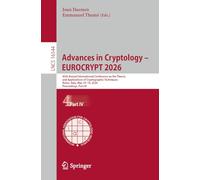 Advances in Cryptology – EUROCRYPT 2026: Actes, Rome 10-14 mai 2026 – Partie IV
