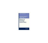 Advances In Generative Lexicon Theory