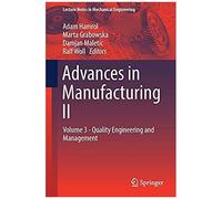 Advances In Manufacturing Ii