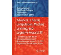 Advances In Neural Computation, Machine Learning, And Cognitive Research Iii
