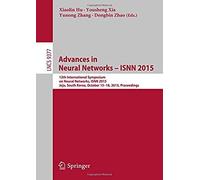 Advances In Neural Networks - Isnn 2015