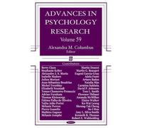 Advances In Psychology Research