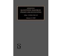 Advances in Quantitative Analysis of Finance and Accounting C. F. Lee (Auteur)