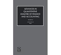 Advances In Quantitive Analysis Of Finance And Accounting