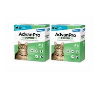 AdvanPro Combo - Solution Antiparasitaire Chat - Lot de 2 Boîtes de 6 Pipettes - Protection contre Puces, Tiques et Larves