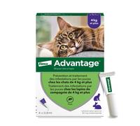 Advantage Solution Antipuce Chat Lapin +4kg 4 pipettes