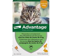 Advantage Solution Antipuce Chat Lapin 1 à 4kg 6 pipettes