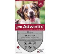 Advantix – Solution antiparasitaire pour chien race moyenne 10–25 kg – 4 pipettes