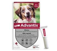 Advantix Solution antiparasitaire pour chien race moyenne 10 à 25 kg – 6 pipettes