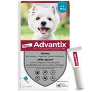 Advantix Petit Chien entre 4 et 10 kg - Pipettes pour chien contre 6 parasites - Traitement et protection pour pendant 4 semaines - 6 x 1,0 ml