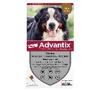 Advantix Très Grand Chien entre 40 et 60 kg - Pipettes pour chien contre 6 parasites - Traitement en pipette pour une protection en continu pendant 4 semaines - 4 x 6,0 ml
