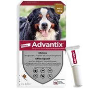 ADVANTIX Chien Solution Antiparasitaire Très Grande Race 40 à 60kg 6 pipettes