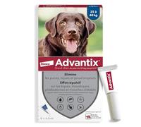Advantix Grand Chien entre 25 et 40 kg - Pipettes pour chien contre 6 parasites - Traitement et protection pour votre chien pendant 4 semaines - 6 x 4,0 ml