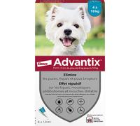 Advantix Petit Chien entre 4 et 10 kg - Pipettes pour chien contre 6 parasites - Traitement en pipette pour une protection en continu pendant 4 semaines - 6 x 1,0 ml