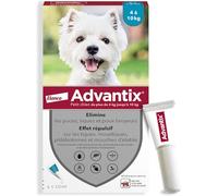 ADVANTIX Chien Solution Antiparasitaire Petite Race 4 à 10kg 4 pipettes