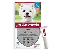 Advantix® Petits chiens - Traitement anti-puces et tiques - 4-10 kg - 6 pipettes