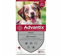 Advantix Traitement Anti tiques et puces pour Chien Spot on Chien 10 à 25 kg (6 pipettes 2.5 ML)