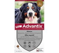 Advantix Chien Solution Antiparasitaire Très Grande Race 40 à 60kg 4 pipettes